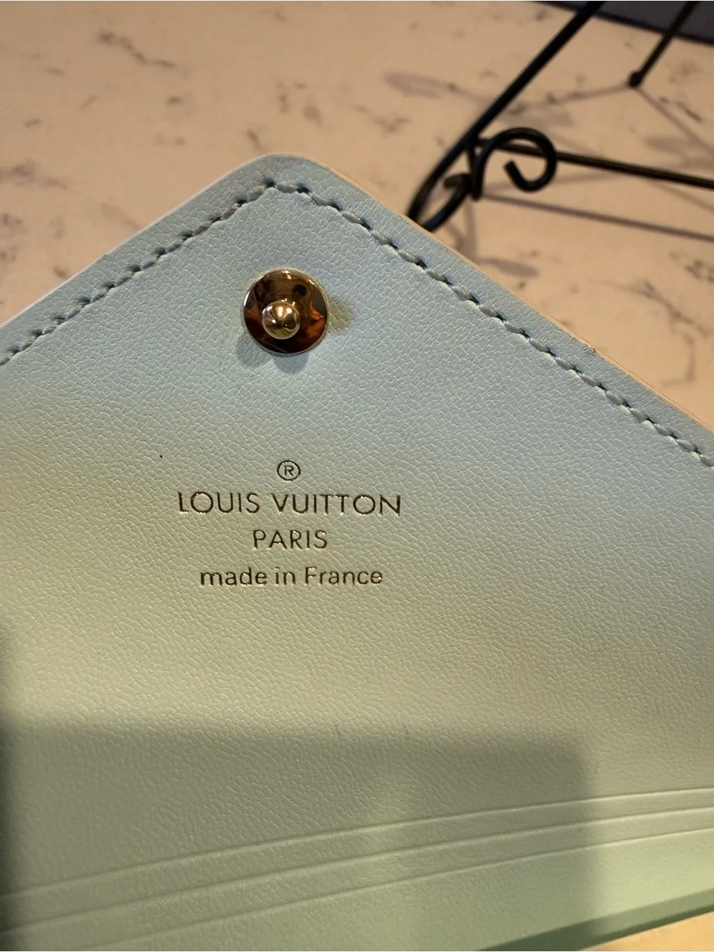 Louis Vuitton Blue and White Monogram Envelope Card Holder